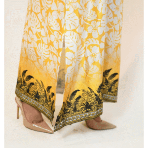Premium Noir Gold Silk's Kaftan