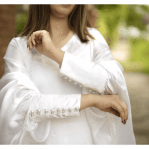 HOME Ivory Noor Embroidered Silk Kaftan