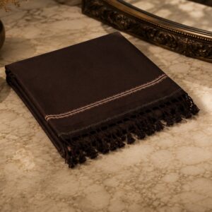 HOME premium men’s shawl – classic dark brown