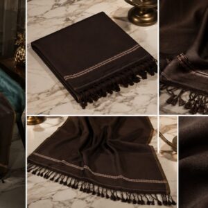 HOME Premium Menβs Shawl Dark Brown